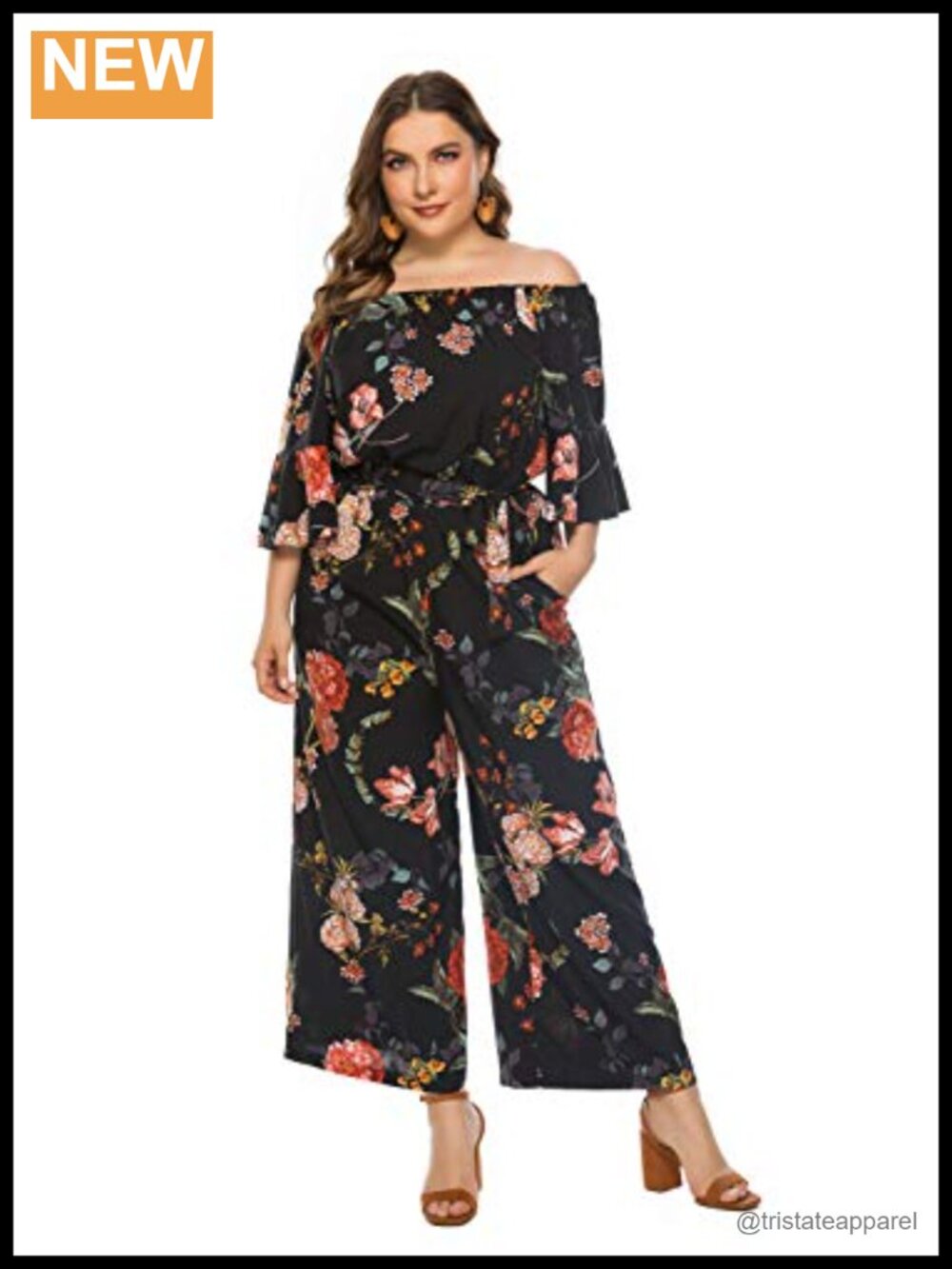 Floral Off Shoulder Wide Leg Jumpsuit Dressy Casual One Piece Romper